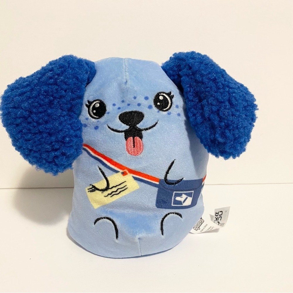 Dogs vs Squirls Chonks Plush Serisi Mail Dog Blue Stuffed Animal Toy 6” Beanie